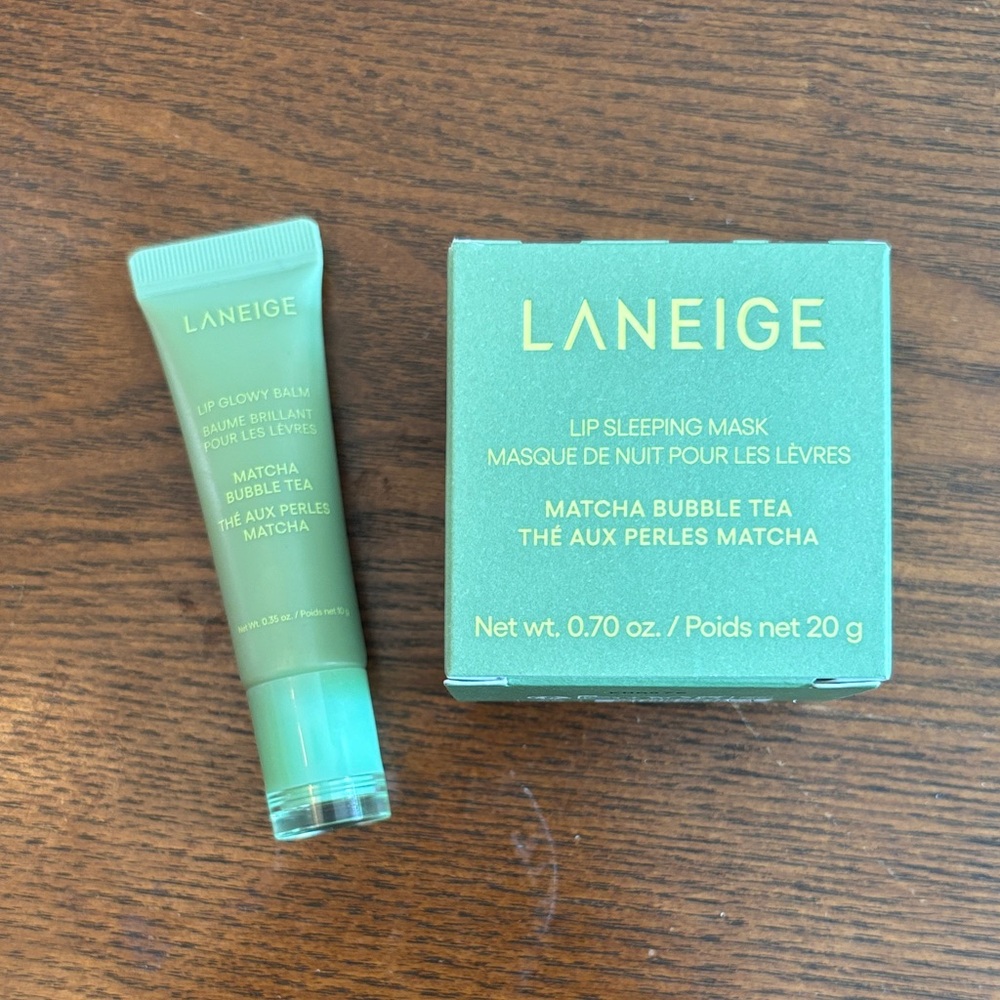 LANEIGE Matcha Bubble Tea Lip Balm and Mask Set